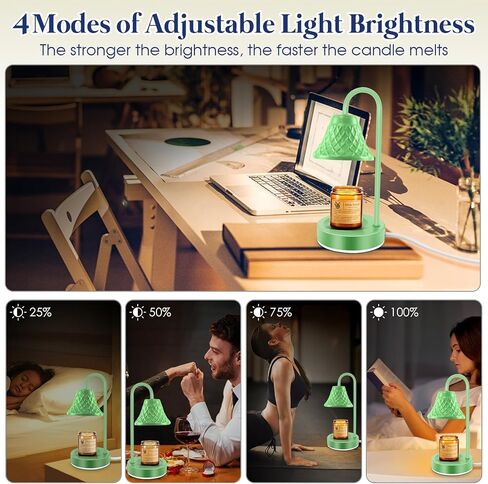 مصباح تسخين الشمع الكهربائي: سخان إذابة الشمع مع مؤقت - مصباح تسخين الشمع الكهربائي - مصباح شمعة لديكور المنزل (أزرق) in Kuwait