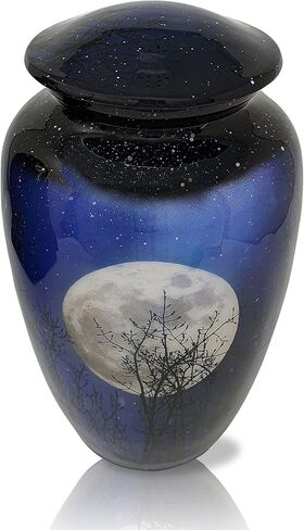 Urn Full Moon Night Cremation Urn, Ashes Urn for Adult Human Ashes, Funeral Urn Large Size in Saudi Arabia