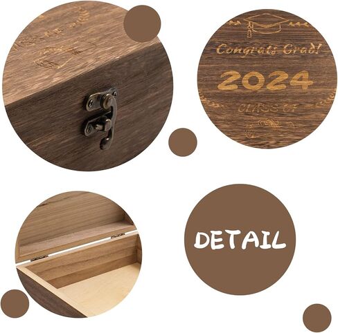 Graduation Gift Box Wooden Graduation Keepsake Box Engravong Graduation Cap Graduation Gift for Him Decorative Memory Box Class of 2024 Graduation Gift for Graduate High School College Party in Saudi Arabia