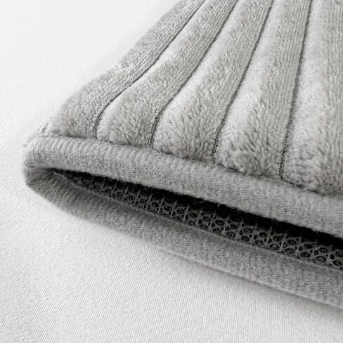 Memory Foam Bathroom Rug, Ultra Soft Bathroom Mat, 17x24 Inches Quick Dry and Water Absorption Machine Washable Bathroom Mat, Non-Slip Flannel Bath Rug for Bathroom Floor, Grey in Saudi Arabia