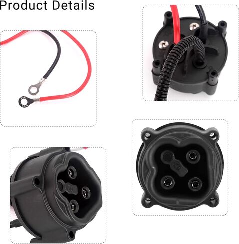 10L0L عربة جولف Powerwise وعاء OEM # JW2-H6181-02 لياماها G29 الكهربائية 2007-10 وYDRE، وعاء شاحن تيار مستمر استبدال بالحبل in Saudi Arabia