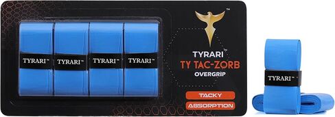 Ty Tac-Zorb Premier Overgrips - التآزر بين القبضة الفائقة والراحة والمتانة والأداء. مثالية للتنس وكرة البيكل وكرة الريشة والمجداف والاسكواش والمزيد - عبوة من 4 قطع in Kuwait
