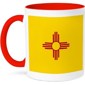 3dRose Flag of New Mexico Mug, 11 oz, Black