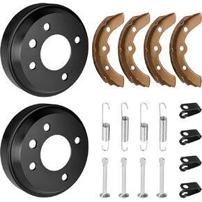 Golf Cart Brake Hub Drum with Brake Shoes and Brake Spring Kit fit Club Car DS 1981-1994 Models, Replaces OEM 1011137 101146302 101816301