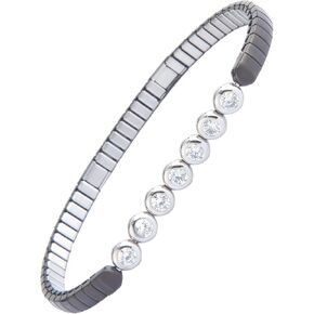 KYOSI Magnetic Bracelet for Women Energy Balance Stainless Steel Bracelet Magnet jewelry Stretches Elastic Small Bracelet