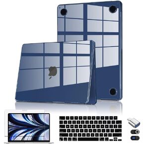 CISSOOK Compatible with MacBook Air 13.6 inch Case M3 A3113 M2 A2681 Model 2024 2022 Release, [Ultra Thin Armor] Durable Plastic Hard Shell Case Cover for MacBook Air M3 M2 13 inch Case - Midnight