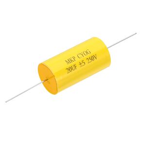 PATIKIL 20uF 250 V Frequency Divider Capacitor, 1 Pcs Axial Audio Speaker Crossover Step-Less Film Capacitor MKP Capacitor for Audio Equipment Appliances, Black