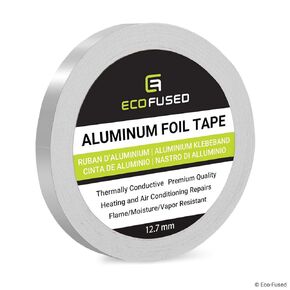Adhesive Aluminum Foil Tape - for Heating and Air Conditioning Repairs - Thermally Conductive - Flame/Moisture/Vapor Resistant - Heat and Light Reflective (0.25 inch x 27 Yards)