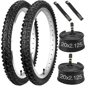 24" Bike Tires 24x1.75/47-507and 24" Bike Tubes Schrader Valve with 2 Tire Levers, for 24 x 1.65 24x1.70 24 x 1.75 24 x 1.80 Bike/Bicycle Tires and Tubes