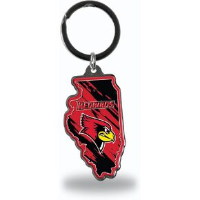 Rico Industries NCAA Illinois State Redbirds State Shape Keychain