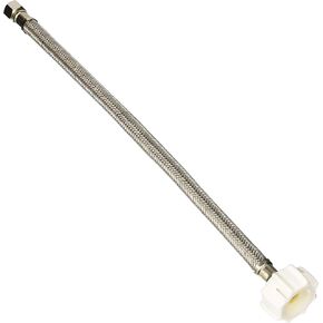 Fluidmaster B1T16CS Click-Seal Toilet Water Supply Connector, 3/8 X 7/8 in, Compression X Ballcock, L, 1500 Psi, 16"