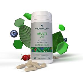 MultiVit Vegan Multivitamins W/26 Vitamin & Mineral Supplements – Vitamin Supplements for Metabolic, Brain Function & Immune Support – Multivitamin for Women, Men & Children