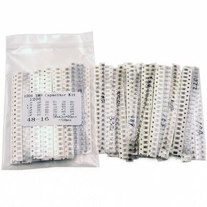 1206 SMD Capacitor Assorted Kit, 720pcs 36values x 20pcs 1pF-10uF SMD Micro Capacitor Samples Kit, Ceramic Chip Capacitors Electronic Components