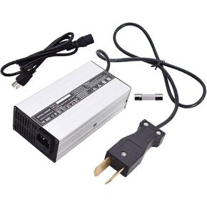 Golf Cart 36V 5A Battery Charger Crows Foot 2 Prong Plug Replacement for Club Car DS EZGO TXT Yamaha