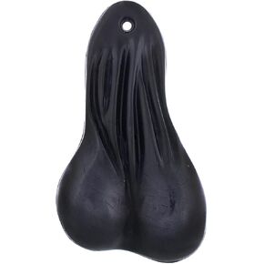 United Pacific 70146 8.25" Tall Large Low-Hanging Rubber Bull Balls, Injection Molded Rubber, Perfect for Trailer Hitches/Bumpers - Tan - One Unit