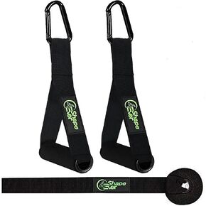 Resistance Bands Handles, Upgraded Grip Wide Design with Solid ABS Cores, Durable Big Carabiners for Cable Machines and Exercise Bands Workout