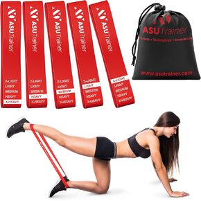 Loop Resistance Bands | 5 Exercise Bands, 5–40 lb | Boosting Workout Equipment Made of Durubbex | Resistance Bands for Working Out, Inner Thigh Exercise Equipment | Fitness & Workout Bands