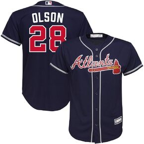 Matt Olson Atlanta Braves MLB Kids Youth 8-20 Navy Alternate Player Jersey