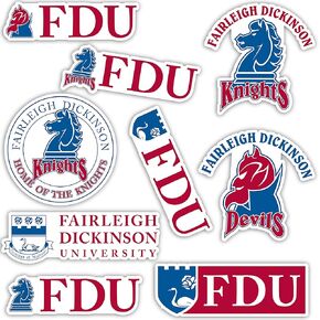Desert Cactus Fairleigh Dickinson University FDU Knights Devils Stickers Vinyl Decals Laptop Water Bottle Car Scrapbook 13.43x10.98 Sheet T2 (Type 2)
