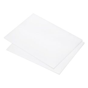 2pcs 6 x 8 Inch UHMW Polyethylene Sheets, 5/32 Inch Thick Ultra High Molecular Weight White Plastic Sheet [for Home, Industrial]