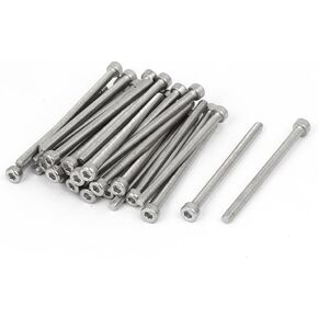 uxcell® M4x60mm Thread 304 Stainless Steel Hex Socket Head Cap Screw Bolt DIN912 35pcs