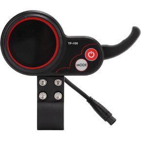 ciciglow Electric Thumb Throttle with Display, 48V TF?100 Display 6 Pin Communication Instrument Replacement for M4 Electric Scooter Controller