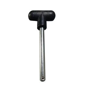 Dia 5/16"(9.5mm) Round Black Knob Weight Stack Replacement Pin Detent Hitch Locking Pin Strength Training Gym Equipment for Exercise W/ Jumbo Lanyard Holder (Locking Space: 5-1/2")