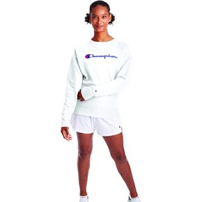 Champion Women's Powerblend Crew, Screen Print Script