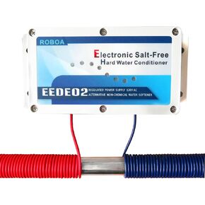Electronic Water Descaler，Alternative Chemical and Salt Free Water Softener Systems Whole House，Prevent Rust and Scale Build-up，Electromagnetic Water Conditioner，Easy Installation