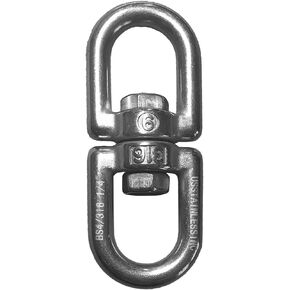 US Stainless Stainless Steel 316 Anchor Swivel Eye and Eye 6mm or 1/4" Marine Grade