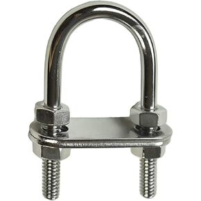 MARINE CITY 304 Grade Stainless Steel Mirror Polished Finish Boat Stern Stock Bow Eye U-Bolt (Length: 2-1/2 Inches) for Marines – Boats – Yachts – Accessory Hardware (Pack of 1)