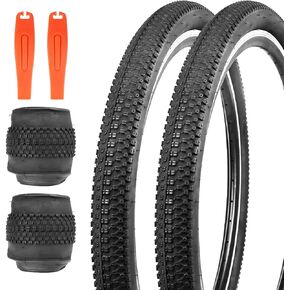 MEGHNA Bike Tire 26/27.5 x 2.125 inch Mountain Bike Tire with Bike Tire Lever Foldable Tire Replacement for Mountain Bike Gravel Bike BMX Cruiser Bike Folding Bike