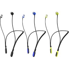 HALLEAST 3 Pack Earplugs for Concert, Noise Reduction, Hearing Protection, with Removable Ear Plug Lanyard, Safety Connector Cord Strap Neckband, BlackPlugs/3xBlack