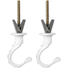 uxcell 2 Pack Ceiling Hook Kit White Finish Plant Hanging Ceiling Hook