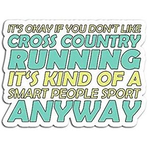 Funny Cross Country Smart People Sport Xc - Sticker Graphic - Waterproof - Fade Resistant Die Cut