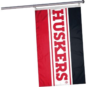 FOCO NCAA Nebraska Cornhuskers Unisex Double Sided 3' x 5' Team Logo Horizontal Flag, Horizontal 3' x 5', One Size