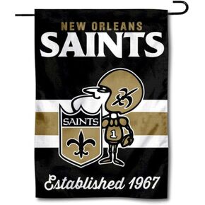 WinCraft Saints Throwback Retro Vintage Garden Flag Double Sided Banner