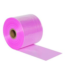 Poly Bag Guy 12" x 2150', 2 Mil (1 Roll) Pink Anti-Static Plastic Poly Tubing