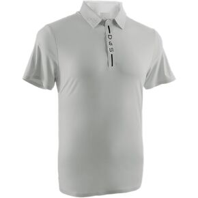 Quick-Dry Breathable Lightweight Seamless Silk-Touch Cooling Unique Collar White Polo Shirt for Men