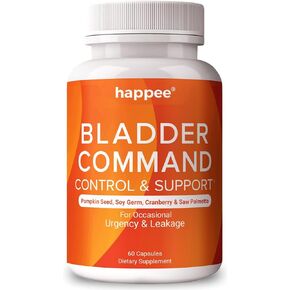 Bladder Control Supplement for Women & Men with Pumpkin Seed Extract, Soy Germ Extract, Saw Palmetto & Cranberry 4-in-1 Active Bladder Support for Frequency, Leaks & Urgency - 60 Capsules