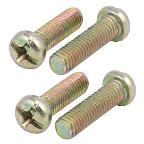 uxcell M5x17mm Metal Phillips Head Left Hand Thread Screw for Cutting Machine 4pcs
