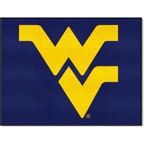 FANMATS 2462 West Virginia Mountaineers All-Star Rug - 34 in. x 42.5 in. Sports Fan Area Rug, Home Decor Rug and Tailgating Mat