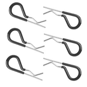 M3.5 X 85 Hitch Comfort Grip Clip ​for Featuring 5/8 or 1/2 Diameter Grooved Pins, Replaces 7021300 21602 Trailer Hitch Clips, Metal Material, Vinyl Coated