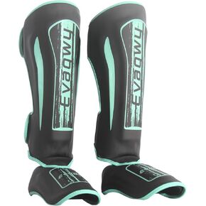 MMA Martial Arts Shin Guards–Padded, Adjustable Muay Thai Leg Guards with Instep Protection for Kickboxing/MMA Training and Sparring–Durable Professional MMA Equipment