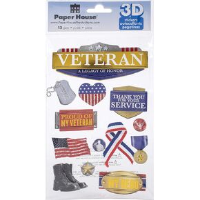 PAPER HOUSE PRODUCTIONS 3D STICKERS VETERAN