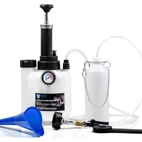 مجموعة مضخة نزف سائل الفرامل الهوائية 2 لتر من SMOTIVEPRO، أداة نزف فرامل ضغط الهواء بدون استخدام اليدين مع محولات وزجاجة إعادة تعبئة 1 لتر in Kuwait