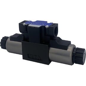 Hydraulic Electrical Solenoid Valve D03 (NG6) 21 GPM 4560 psi Wiring Box 3-Position Soft Shift 110VAC (Balers and Compactors) (H-All Ports Open to Tank in Center Position)