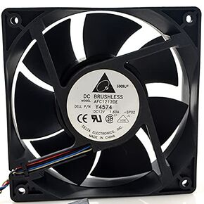 Brushless Ball Bearing Fan for Delta AFC1212DE Dell GX520 620 745 755 210L 320 330 MT PowerEdge T100 Large air Volume, P/N: Y4574 D8794, 120x120x38MM 12V 1.6A 12CM 5Pin