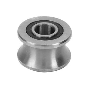 U Groove Ball Bearings, U22 Stainless Steel Guide Deep U Groove Round Bottom Bearing Track Roller Wheel for Driving Mechanical Equipment 8x22.5x14.5mm
