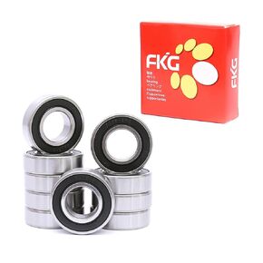 FKG 6305-2RS 25x62x17mm Deep Groove Ball Bearing Double Rubber Seal Bearings Pre-Lubricated 10 Pcs